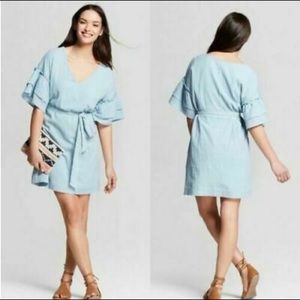 ❗️DONATING SOON ❗️Universal Threads Light Blue Ruffle Sleeve dress
